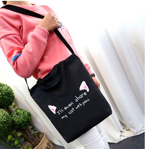 

new women's casual lace-up canvas tote bag female canvas shoulder bags crossbody bags for women beach bag bolso mujer