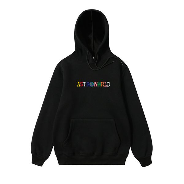 

2019new men hoodies travis scott astroworld wish you were here sweatshirt men fashion letter print hoodie men and woman pullover, Black