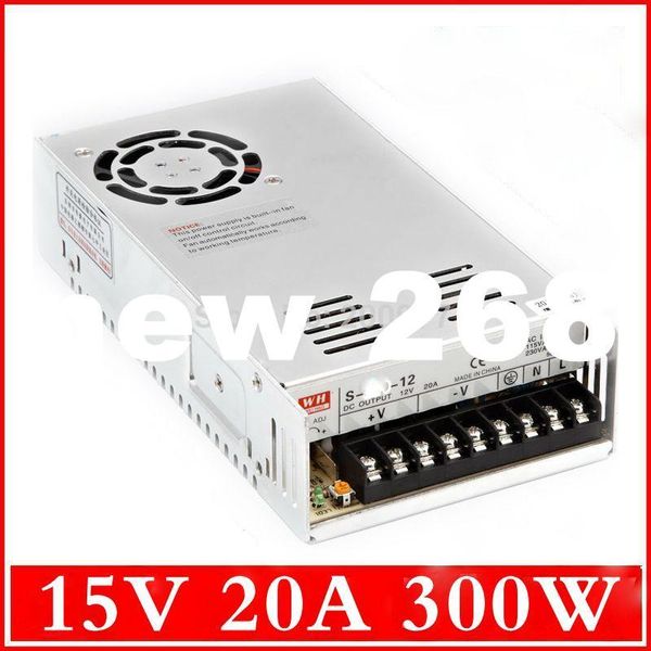 Freeshipping 1 pz di alta qualità Alimentatore switching di alimentazione unità di alimentazione DC 15V 20A 300W alimentatore convertitore ac dc