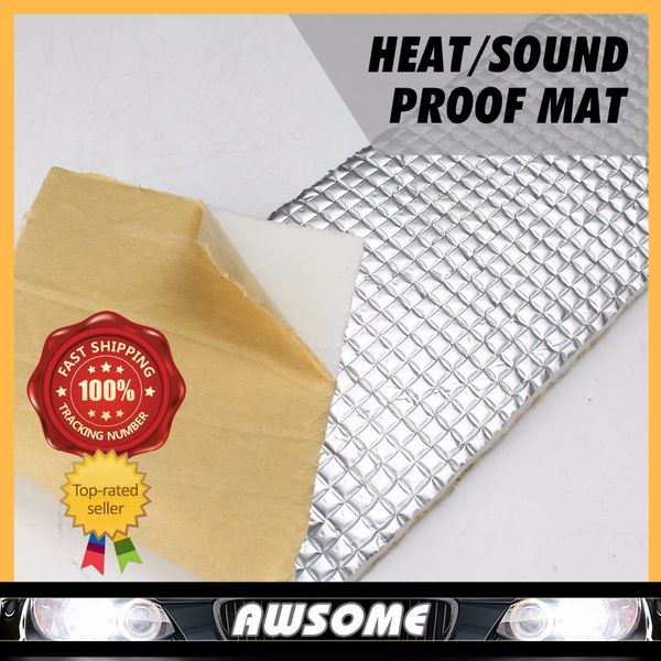 

2pcs 50(+/-1)cm x 50~200cm car-styling noise deadener sound insulation heat killer aluminum cotton muffler shield mat foil