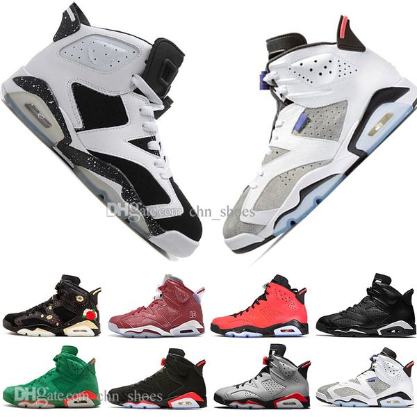 

2019 bred vi 6 6s mens basketball shoes infrared 23 3m reflective tinker gatorade green oreo men sports sneakers designer trainers size 7-13