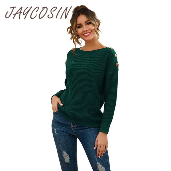 

jaycosin clothes women sweaters and pullovers ladies sweaters knitted long sleeve sweater 2019 new autumn winter long loose top, White;black