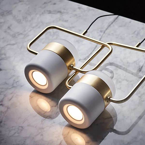 

led modern minimalist bar restaurant multi-head molecular rotating pendant lamps nordic bedroom bedside metal pendant lights