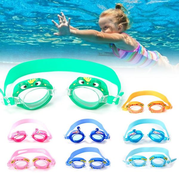 

cartoon swimming goggles adjustable waterproof anti-fog swimming glassess swim training equipment swim eyewear for children kids