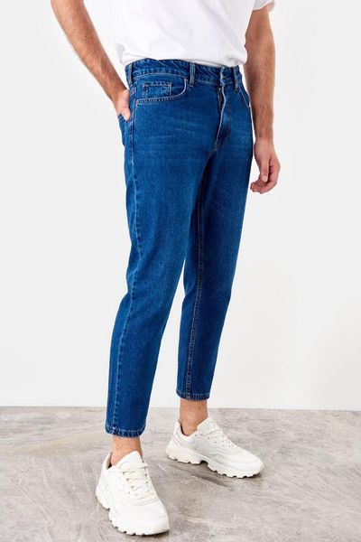 

trendyol navy blue men 's relax fit jeans new tmnss19ke0002