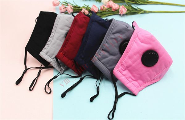 

горячие продажи 50шта маски для лица anti-dust ушной маски с дыхательным клапаном регулируемого многоразового mouth маски мягких дышащей защ