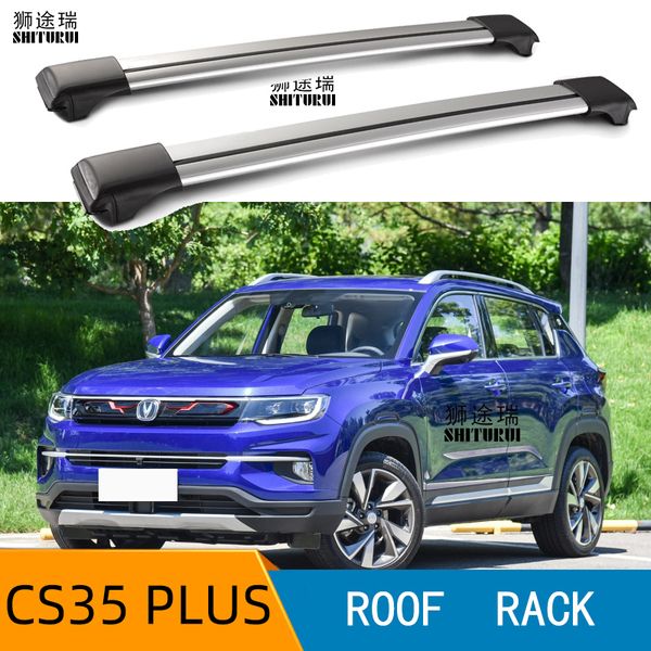 

2pcs roof bars for changan cs35 plus 2018 2019 2020 aluminum alloy side bars cross rails roof rack luggage cuv suv led