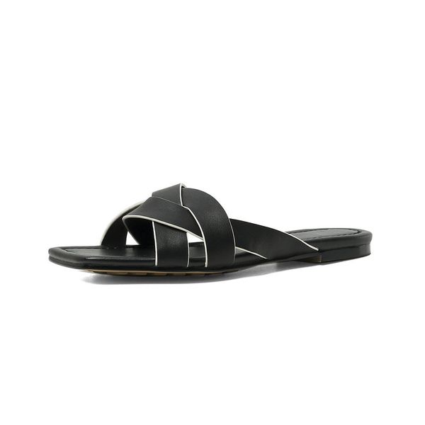 

women summer flat slipper soft sole summer beach outdoor sandal fashion elegant women shoes, Black