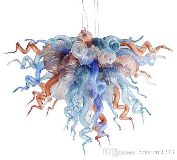 

retro rustic chandelier led light hand blown glass chandelier home diy villa art decor artistic chandeliers