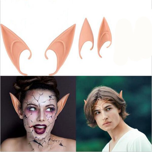 1 Pairs Cadılar Bayramı Lateks Elf Kulakları Cosplay Maskeleri Peri Goblin Doğa Renk