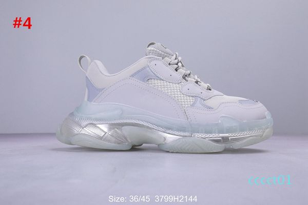 

2019 new luxe crystal bottom vintage casual triple s 2.0 sneaker designer dad shoes men women leisure chaussures trainers size 36-45, Black