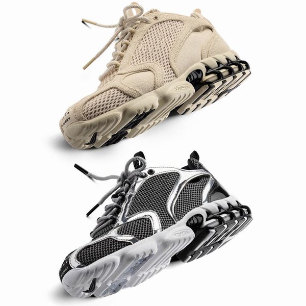 

fashion brand stussy spiridon caged khaki black silver hococal running shoes women trainers men sports sneakers size 36-45, White;red