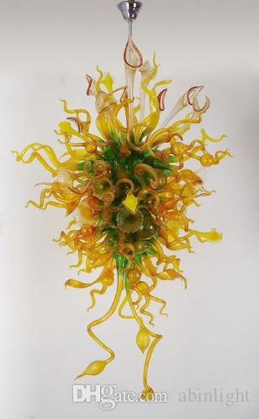 

modern crystal led chandelier light style art blown glass pendant lamps home decor ceiling lighting