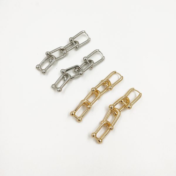 

metal bamboo long earrings for women gothic jewelry 2019 femme gold silver link chain earring pendant geometric brincos fashion bijoux, Golden;silver