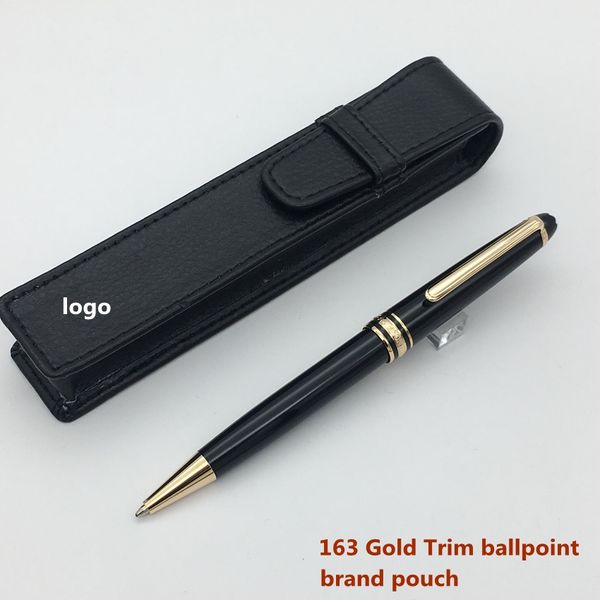 

Top AAA fine quality MB black resin 163 ballpoint pen classique stationery office & school suppliers christmas gifts