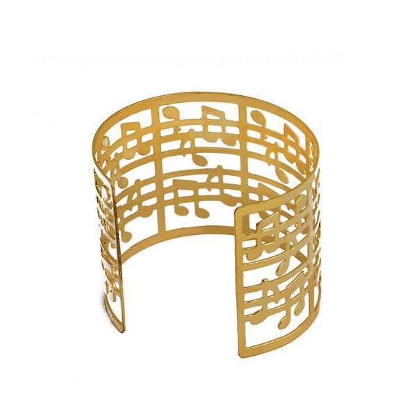 

imayson women fashion hollow carving note all matching geometric slim cuff wide bracelet for women bangles bracelets jewelry, Black
