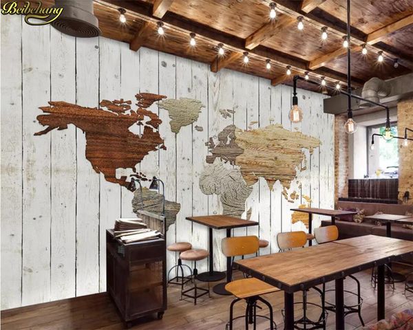 Beibehang Eigene tapete wandbild Europäischen einfache kreative welt karte hintergrund wand malerei wand papers home decor wand papier