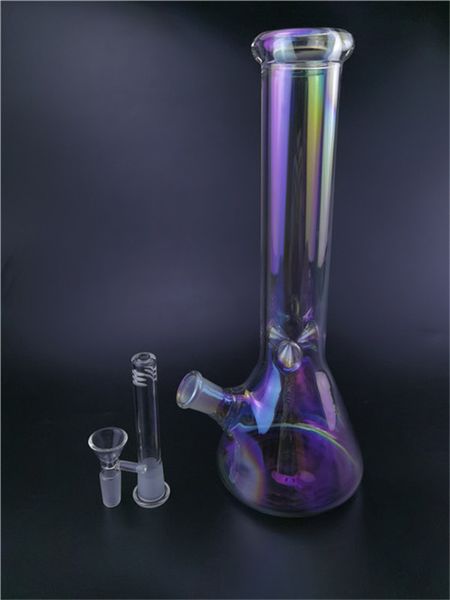 

HOT Popular 12 Inch Rainbow Hookahs Cloud Style Glass Bongs Water Pipes with 1 pcs glass bowl &1pcs Downstem FY2224