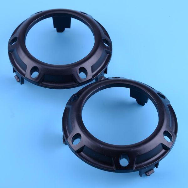 

dwcx 2pcs left right front car fog light lamp cover frame 6400a739 plastic black fit for mitsubishi outlander 2007 2008 2009