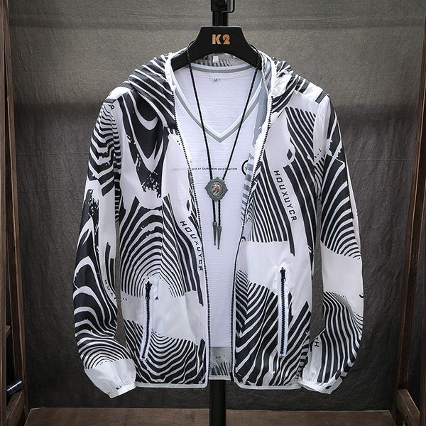 

2020 zipper men's jacket spring fall fashion print slim men's casual baseball bomber jacket large size 4xl, Black;brown