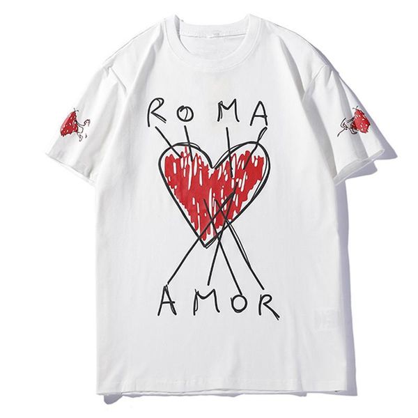 

известный бренд мужской дизайнер тенниска новые женщины высокого качества streetwear с коротким рукавом кролик мужские модельер тройники s-2, White;black