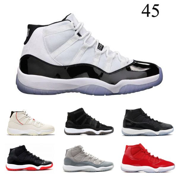 

With box 11 concord 45 platinum tint gym red midnight navy bred concord ba ketball hoe men women 11 port neaker whole ale drop hip