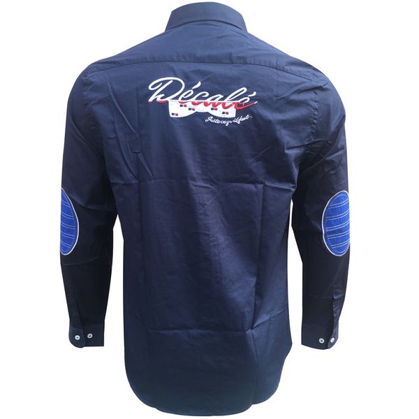 

men's casual shirts eden park camisa long sleeve men brand embroidery social homme shirt camisa hombre masculina chemise, White;black