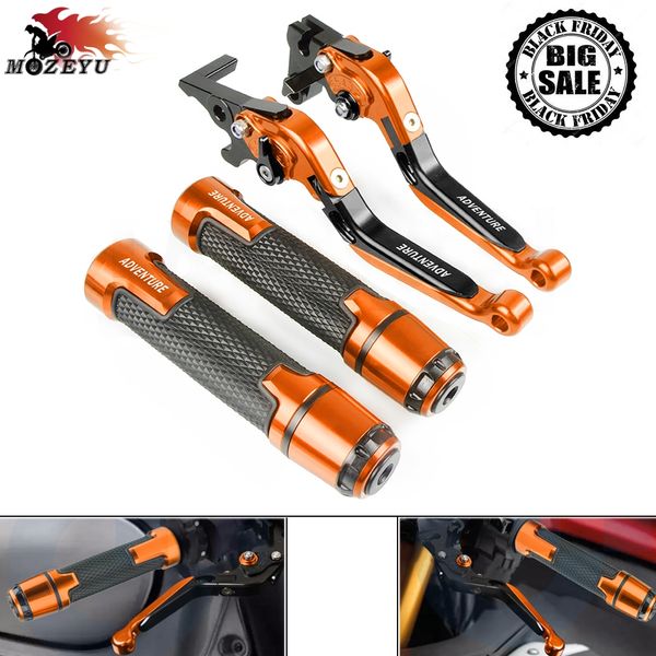 

for 990adventure 990 adventure 2009 motorcycle cnc aluminum brake clutch lever and handle bar grips handbar 990