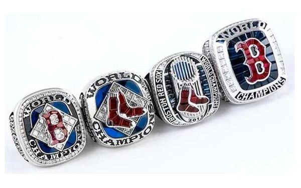 

2019 оптовая Бостон 4 ШТ. Red So x Чемпионат Мира по Бейсболу Кольцо Сувенирная Мужчины