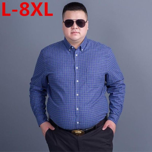 

plus size men's plaid cotton casual shirts office long sleeve fashion brand wholesale male luxury army dress shirts, White;black