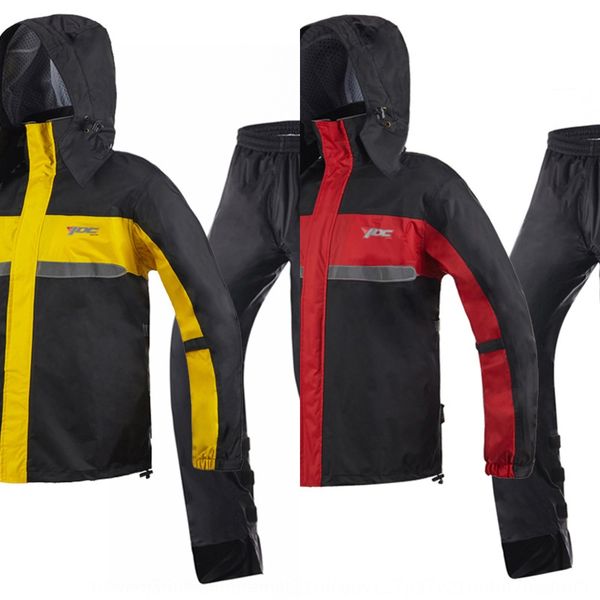 

taiwan china ydc raincoat and trousers set-up machine knight waterproof bicycle motorcycle cycling equipment raincoat motorcycle men, Red;brown