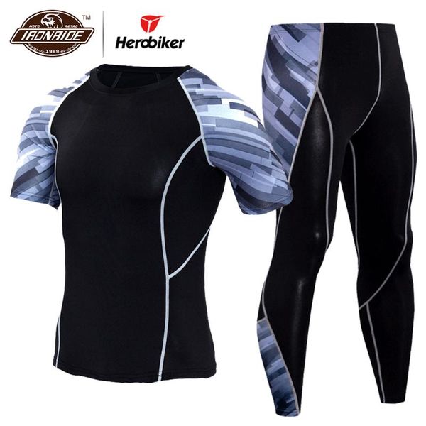 

jack cordee summer quick dry sport suit motorcycle jacket running t-shirt set breathable short sleeve compression suits