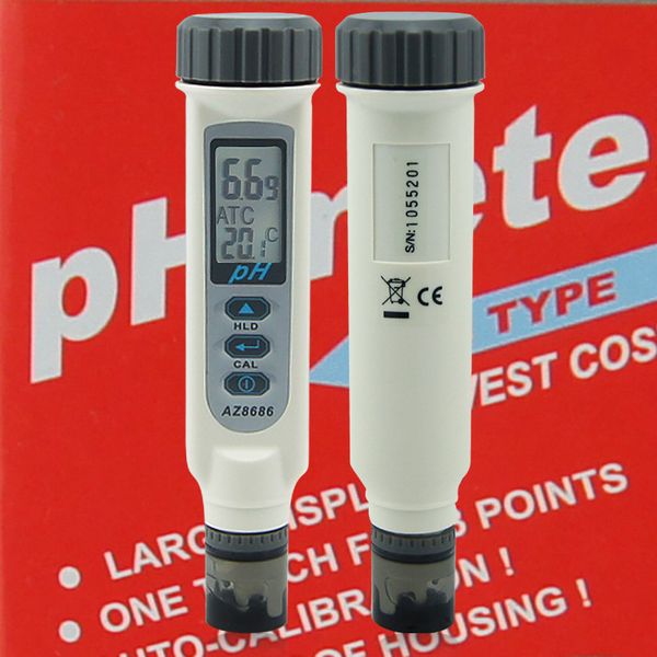 

az8686 waterproof laboratory ph meter portable ph pen water quality tester monitor aquarium industrial high precision 0.05