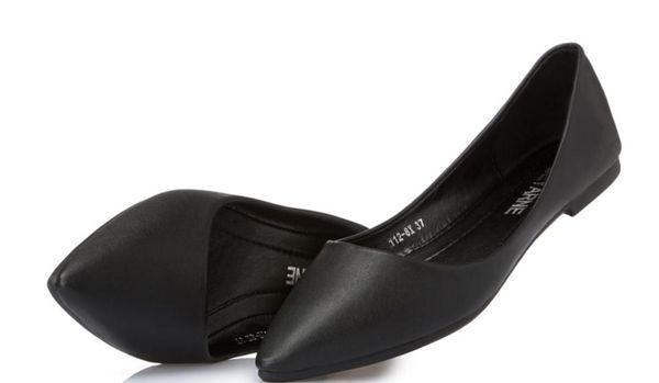 

2019 women's shoes in spring and autumn with new style flat bottom pointed end@165, Black