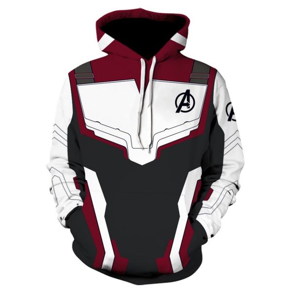 

2019 new 4 endgame quantum realm cosplay costume 3d hoodies men women hooded zipper end game sweatshirt jacket, Black