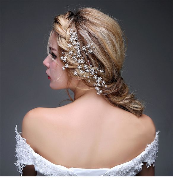 Pettine per capelli con fiori di cristallo all'ingrosso Accessori per capelli da sposa Accessori per gioielli da sposa fatti a mano Copricapo da donna