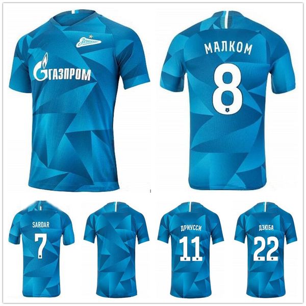 

2019 2020 st. petersburg zenit soccer jerseys 10 dzyuba 7 azmoun malcom artem barrios kuzyaev custom home blue kids football shirt, Black;yellow