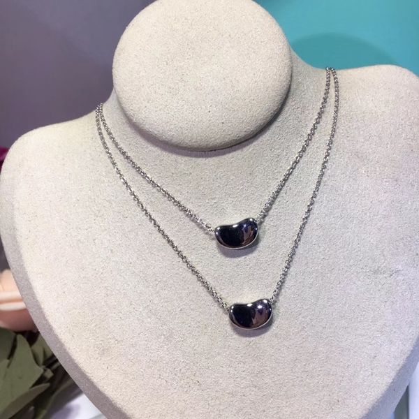 

shinetung s925 sterling silver, mini simple temperament pea necklace, 1: 1 high-end women's jewelry with