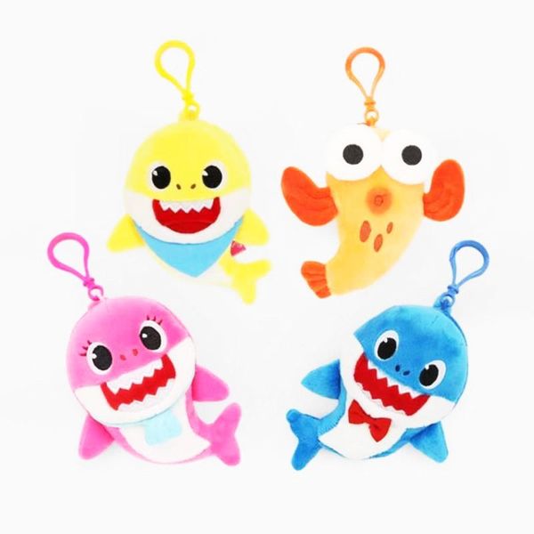 

4 tyle baby hark hanging acce orie pendant toy cartoon plu h tuffed toy kid party favor keychain home car decor 10cm ffa1729