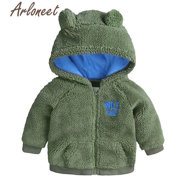 

arloneet cartoon coat baby boys warm winter thick coat bear ear hooded outerwear cotton 2019 newborn baby boy outerwear, Blue;gray