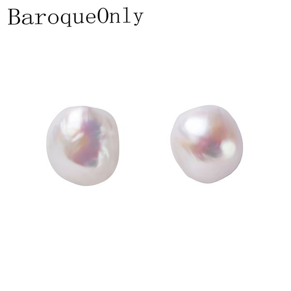 

барокко специальная барокко ядро серьги flameball форма белый цвет натуральный пресноводный жемчуг серебро 925 пробы t190626, Golden;silver