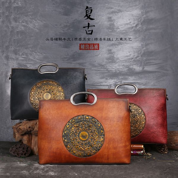 

женская сумка протрите цвет ретро женщин тотем сумочка кожаная сумка