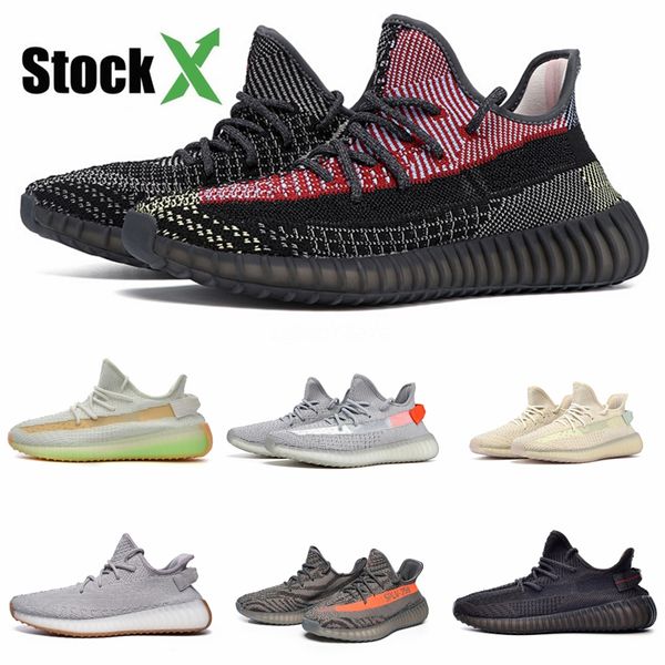 

2020 kanye west running shoes wave runner inertia reflective tephra solid grey utility black vanta men women sport sneakers #qa975