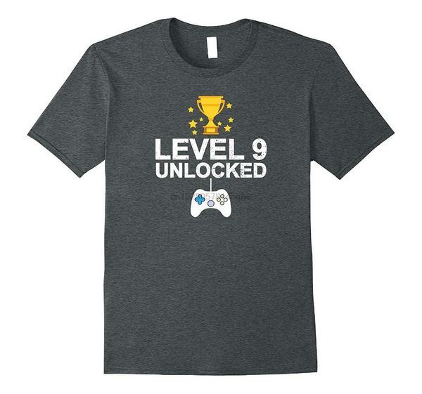 

men's t-shirts men t shirt 9th birthday level 9 unlocked funny t-shirt gamer gift baby- women tshirts, White;black