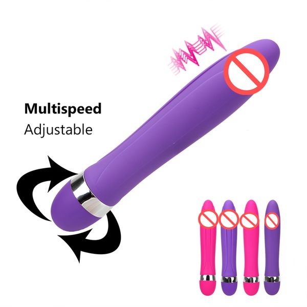 Dildo Vibratore Bacchetta magica Prodotti del sesso Velocità regolabile Stimolatore del clitoride G-spot Giocattoli sessuali impermeabili per le donne Bastone AV