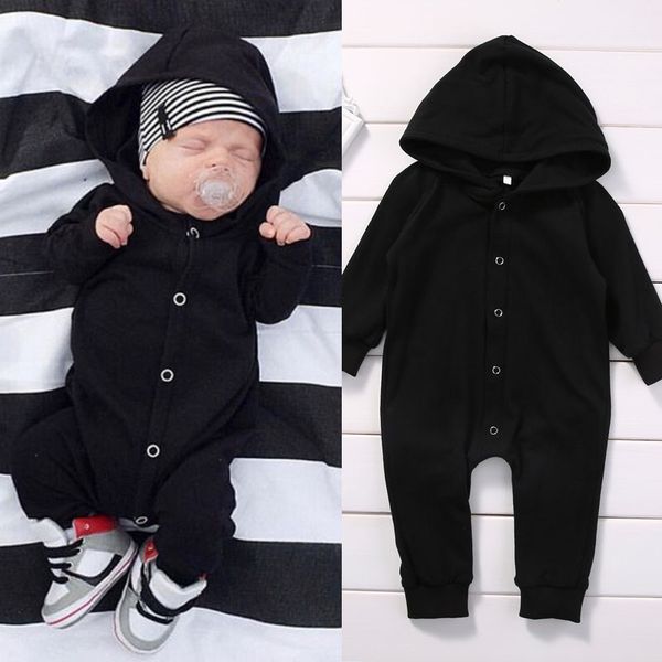 

toddler infant newborn baby boy clothing romper long sleeve black jumpsuit playsuit clothes outfits 0-24m, Blue