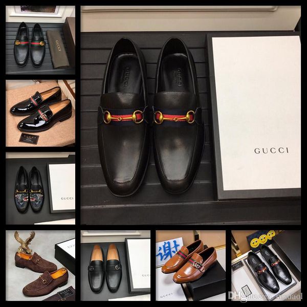 

18ss 2020 men formal shoes business men oxfords handsome social wedding men's dress shoes zapatos hombre vestir big size 38-45 yyy11, Black
