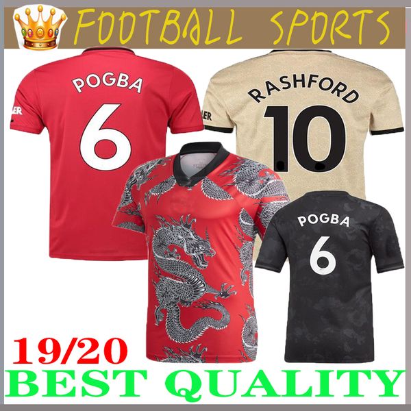 

19 20 pogba alexis soccer jerseys lukaku mata rashford home away 3rd mens football shirts new martial lingard matic short sleeve uniforms, Black;yellow