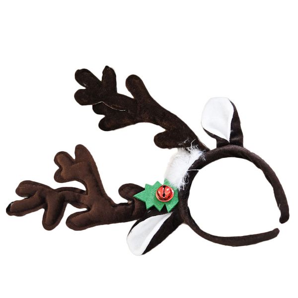 

elk plush antlers bells christmas headband headdress hairwear funny festival