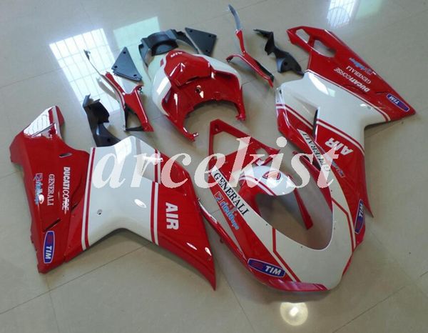 

новый abs инъекция полный комплект обтекатели, пригодный для ducati 848 evo 1098 1198 1198s 2007 2008 2009 2010 2011 2012 тело набор пользов